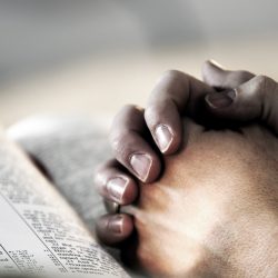praying hands over a holy bible praying hands over a holy bible